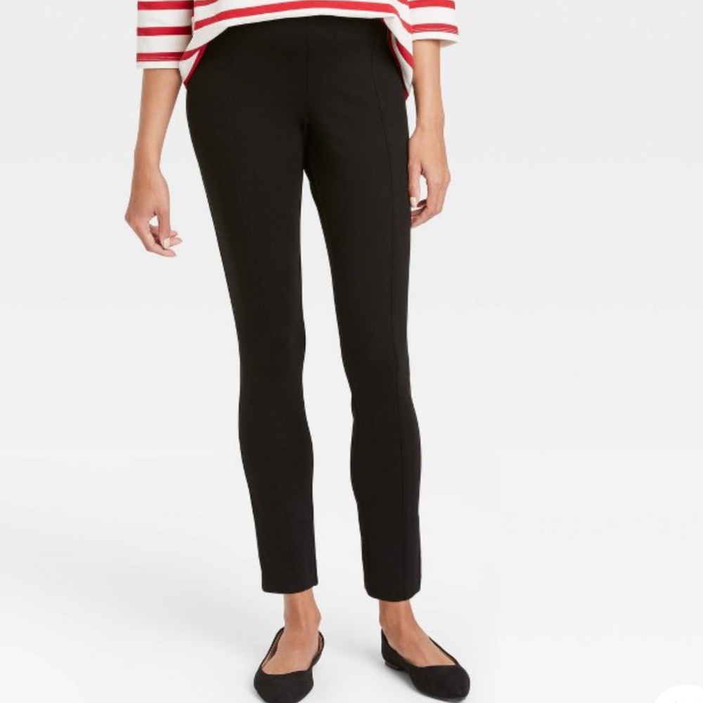 The Nines by Hatch Maternity Skinny Ponte Pull On Pants Black S